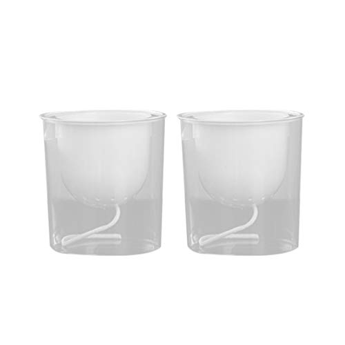 Yarnow 2 Piezas Maceta de Riego Automático de Plástico Transparente Maceta de Riego Automática Maceta de Almacenamiento de Agua para Suculentas Hierba Violetas Africanas (M)