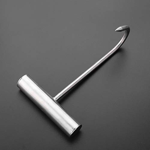 YARNOW Acero Inoxidable T Ganchos Carne Deshuesado Procesamiento Carnicero Gancho Pot Rack para Tocino Salchicha Ahumador 20Cm
