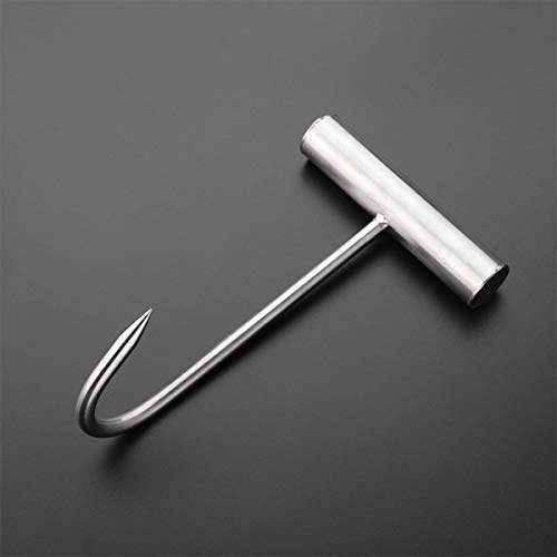 YARNOW Acero Inoxidable T Ganchos Carne Deshuesado Procesamiento Carnicero Gancho Pot Rack para Tocino Salchicha Ahumador 20Cm