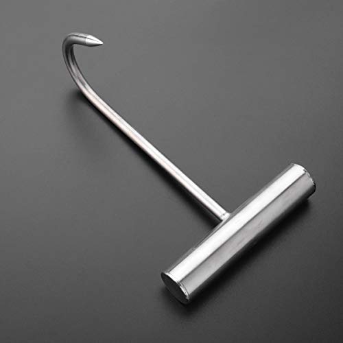 YARNOW Acero Inoxidable T Ganchos Carne Deshuesado Procesamiento Carnicero Gancho Pot Rack para Tocino Salchicha Ahumador 20Cm