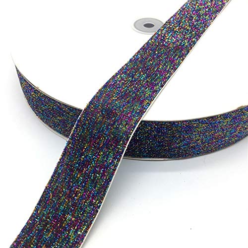 Ybqy 9 Yardas 38mm Brillo Cinta de Terciopelo decoración del Banquete de Boda Cinta Hecha a Mano Envoltura de Regalo Bowknot Pelo Cinta de Navidad DIY (Color : 03)