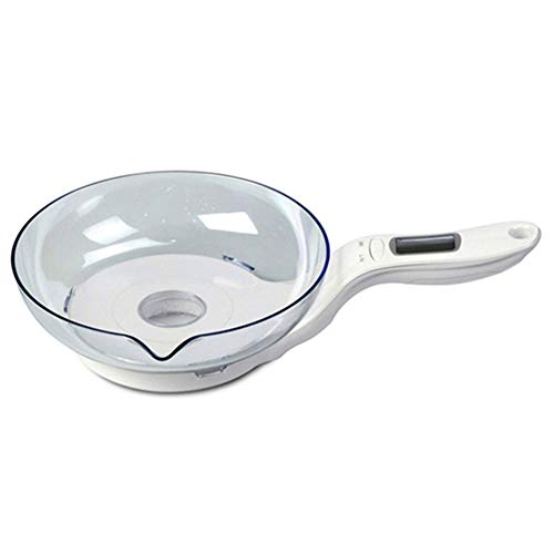 YBZS Portátil Digital De Cocina Escala LED Peso De Equilibrio Electrónico Escalas De Medición Alimentación Escala Desmontable Medir Herramienta Novedades para La Cocina,Blanco