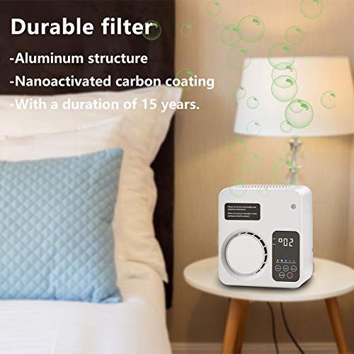 YCD Generador de ozono ionizador de purificador de Aire para el hogar para el Dormitorio y el Inodoro de la Oficina de Kichen (blanco)