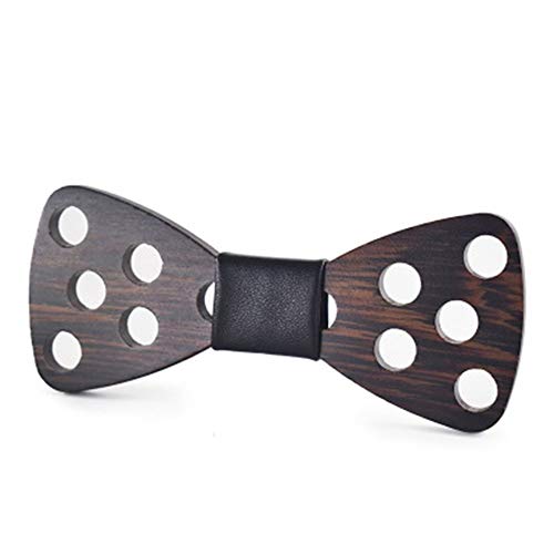 YDHG Pajarita De Madera A Mano de Madera de la Pajarita del ala de Pollo de Madera de Banquetes de Negocios Pajarita Ajustable (Color : 1, Size : Free Size)