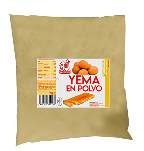 Yema de huevo en polvo. Bolsa de vacío de 2,5 Kg.