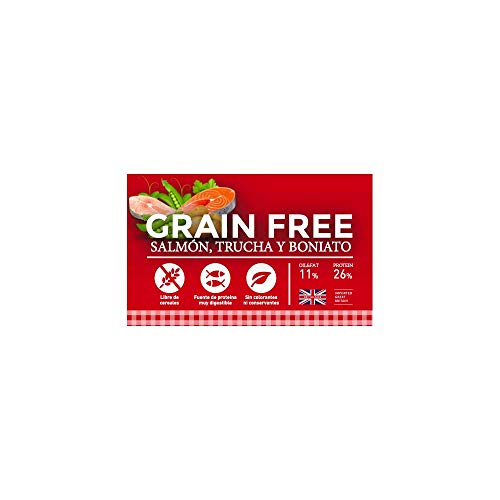 YERBERO Nature Grain Free salmón/Trucha Comida para Perros SIN Cereales 12kg