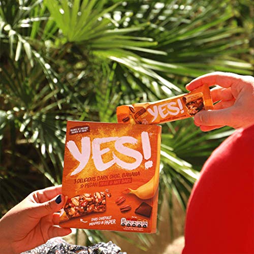 Yes! Barrita De Nueces Pacanas Con Cobertura De Chocolate y Plátano - 3 X 35G 1 Unidad 105 g