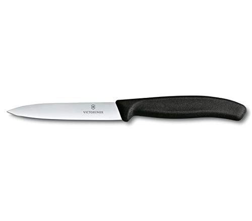 YesEatIs by Victorinox - Cuchillo Mondador Swiss Classic 10 cm - Mango Negro - Confección Especial de 6 Piezas