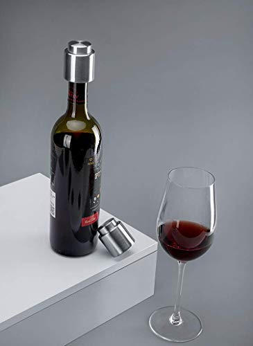 YFOX 2 Piezas de tapón de Vino Tinto tapón de vacío tapón de Acero Inoxidable Sello de vacío Herramienta de Barra Familiar