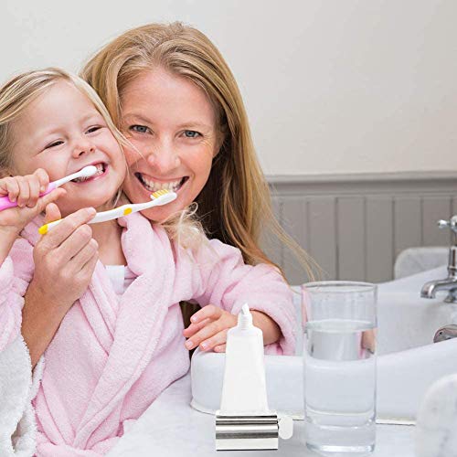YFOX Exprimidor de pasta de dientes tipo manga de 2 piezas, soporte de pasta de dientes, dispensador de pasta de dientes. Adecuado para exprimir pasta de dientes, tubo de crema y limpiador facial