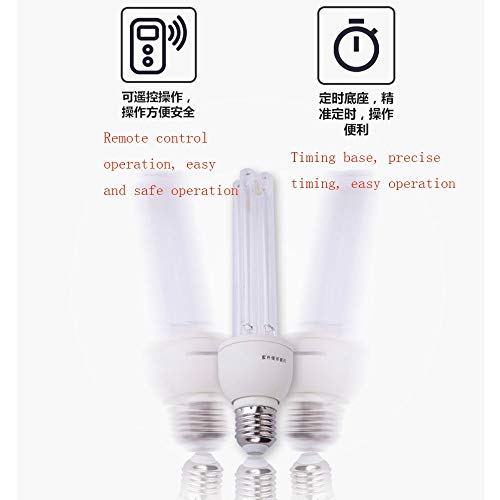 YHFX3 Lámpara de desinfección - hogar 360 Grados además de lámpara de esterilización insecticida de cucarachas 3 (Color : Ozone+Timing)