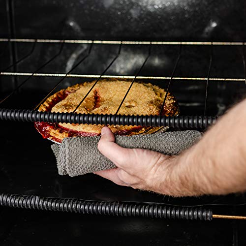 YHK Protector de rejilla de horno de silicona de paquete de 3 - Escudo de rejillas de metal resistente al calor - Accesorios inteligentes que protegen su brazo contra quemaduras en sus hornos
