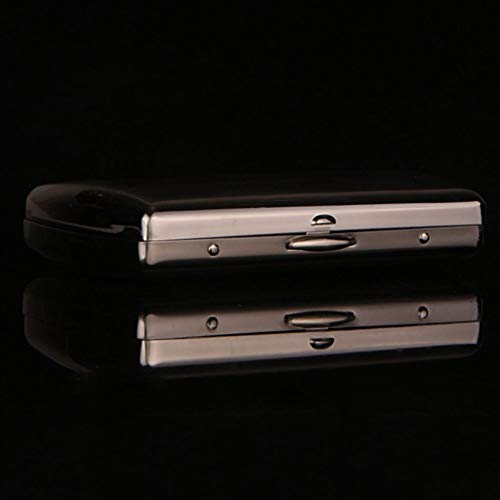 YHSGD Caja de Cigarrillos Acero Inoxidable para Hombres Cromado Cromado Control 20 Bolsillo Grueso Convencional Tamaño elaborado
