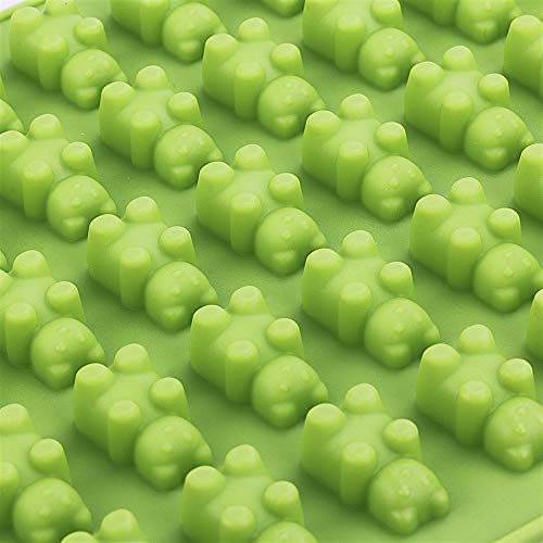 yidenguk Moldes de silicona para caramelos, 5 unidades de moldes para cubitos de hielo con forma de gominola, hielo saborizado – 50 cavidades por bandeja