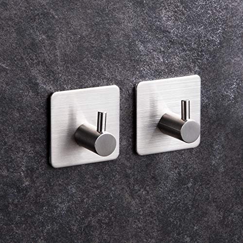 YIGII Autoadhesivo Portarrollos Papel Higienico con Ganchos Adhesivos (2 Piezas) para Baño, SUS 304 Acero Inoxidable