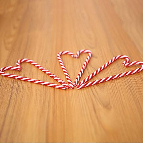 YiGo Muleta De Navidad De Plástico del Bastón De Caramelo Ornamentos De Navidad Que Cuelgan De Plástico del Bastón De Caramelo Las Decoraciones del árbol De Navidad Colgantes 6Pcs