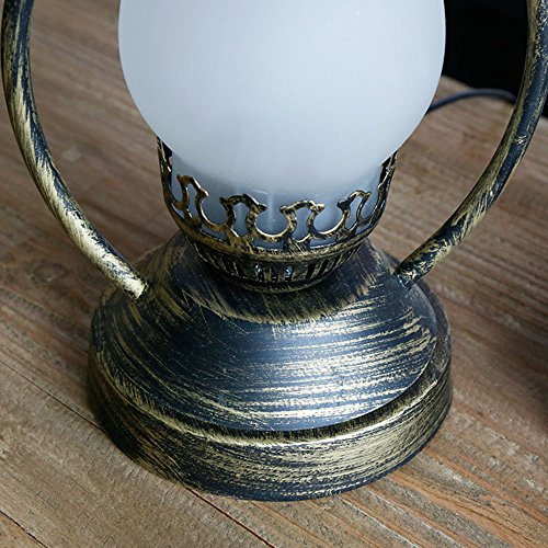 Yilingqi-1 Lámpara de Mesa de Hierro Forjado de la Sala de Estudio de la Vendimia Lámpara de mesita de Noche de la lámpara de Aceite Creativa nostálgica Antigua del Estilo Chino del Dormitorio