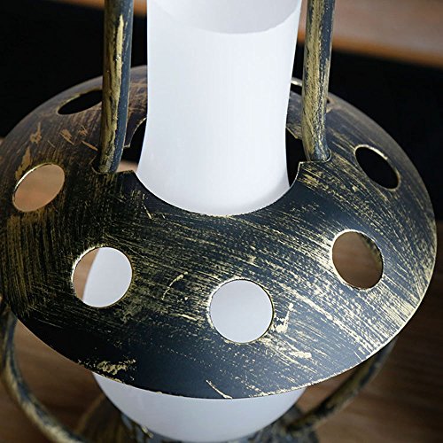 Yilingqi-1 Lámpara de Mesa de Hierro Forjado de la Sala de Estudio de la Vendimia Lámpara de mesita de Noche de la lámpara de Aceite Creativa nostálgica Antigua del Estilo Chino del Dormitorio