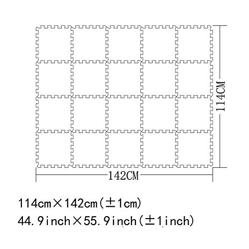 YIMINYUER es colchoneta Suelo de Camping EVA Puzzle Colchonetas 30cm x 30cm x1mm Naranja Verde Púrpura R02R08R11G301020