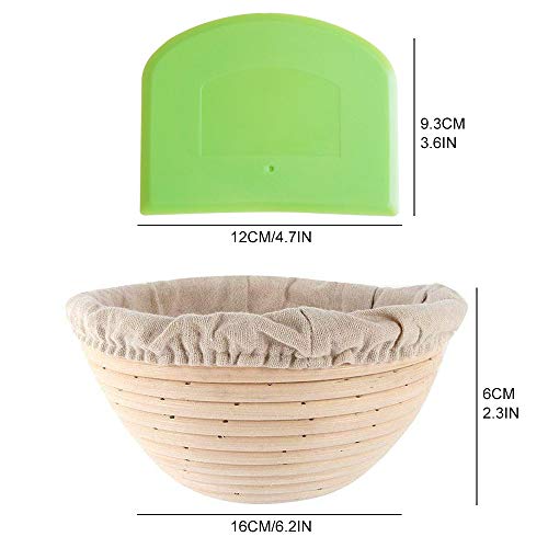 Yisika Cesta Fermentacion Pan,16 * 6cm Cesta para Probar Pan,Pruebas Cesta,Cesta de Pan Redondo Banneton,Cuenco para Masas,Cesta para Fermentación,Cesta para Prueba de Pan