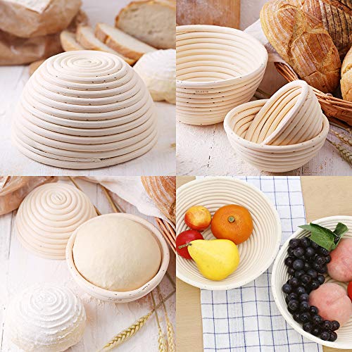 Yisika Cesta Fermentacion Pan,16 * 6cm Cesta para Probar Pan,Pruebas Cesta,Cesta de Pan Redondo Banneton,Cuenco para Masas,Cesta para Fermentación,Cesta para Prueba de Pan