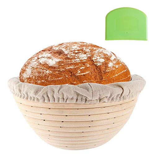Yisika Cesta Fermentacion Pan,16 * 6cm Cesta para Probar Pan,Pruebas Cesta,Cesta de Pan Redondo Banneton,Cuenco para Masas,Cesta para Fermentación,Cesta para Prueba de Pan