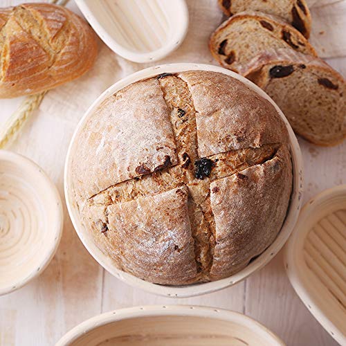 Yisika Cesta Fermentacion Pan,16 * 6cm Cesta para Probar Pan,Pruebas Cesta,Cesta de Pan Redondo Banneton,Cuenco para Masas,Cesta para Fermentación,Cesta para Prueba de Pan