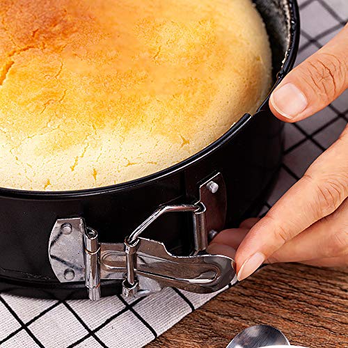 Yisika Moldes Para Pasteles,Redondo Springform Set,Molde de Horno Antiadherente,250°Resistente al Calor,3 Piezas, diámetro 20/22/24 CM