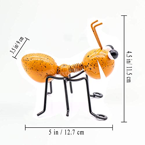 YiYa Hormiga de metal un grupo de 4 insectos lindos coloridos para colgar arte de la pared decoración de césped de jardín esculturas de pared de interior al aire libre