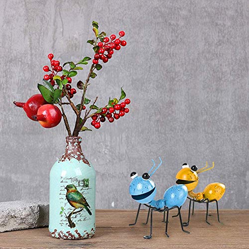 YiYa Hormiga de metal un grupo de 4 insectos lindos coloridos para colgar arte de la pared decoración de césped de jardín esculturas de pared de interior al aire libre