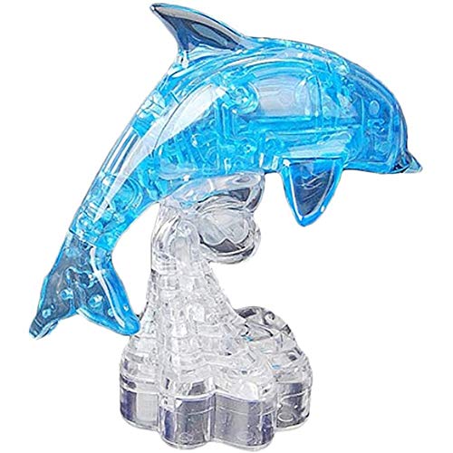 Yiyu Pack De DIY 3D Dolphin Crystal Crystal Rompecabezas Rompecabezas Juguetes De Artesanía x (Color : 2pcs)