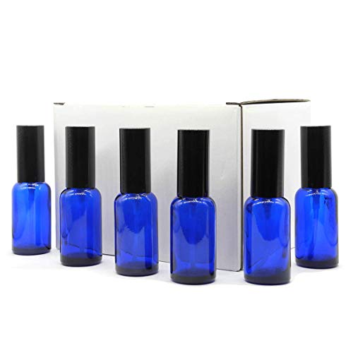 Yizhao Azul Pulverizador Cristal 30ml, Glass Spray Bottles con [Atomizador],para Aceites Esenciales, Mezclas de Aromaterapia, Perfumes, Masajes, Líquidos Químicos, Farmacéutico– 12Pcs