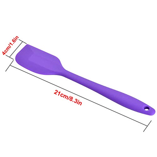 Yizhet 5 Piezas Espátulas de Silicona Resistente al calorde Coloridos para Hornear y espátulas Espátulas Antiadherente Flexibles Caucho Alma de Acero Buenas Herramientas de Cocina (21 * 4cm)