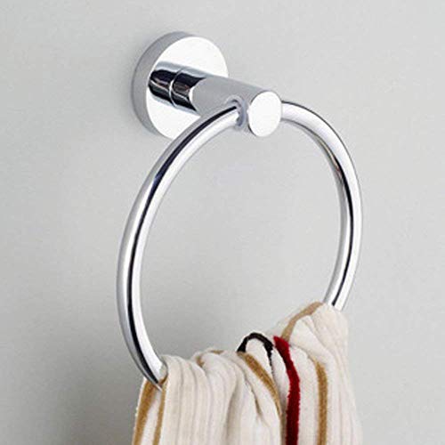Yizhet Acero Inoxidable Redondo Estilo Montado en Pared Toallero de Anilla Toalleros de Aro Pared Montaje Baño Soporte Percha de Baño