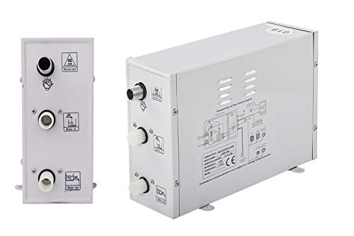 YJINGRUI 3KW Generador de vapor Sauna Ducha Baño Turco Dentro de 4m³ con Controlador Digital de Temperatura y Auto-drenaje para Hogar Gimnasio Hotel  220V