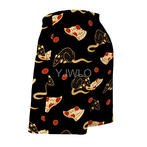 YJWLO Pizza Rat Bonanza - Pantalones cortos para hombre, secado rápido, secado rápido, para playa