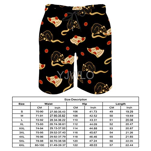 YJWLO Pizza Rat Bonanza - Pantalones cortos para hombre, secado rápido, secado rápido, para playa