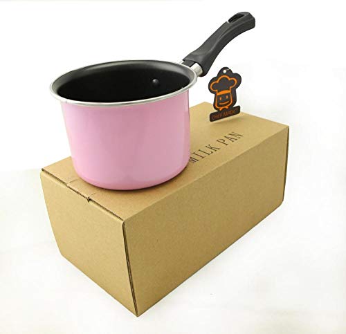 Ykun Complemento alimenticio Olla de Leche Antiadherente, Mini Olla de Fideos instantáneos de Acero Compuesto de un Solo Fondo, Olla de Mantequilla para Hornear Jarabe de Chocolate-Verde