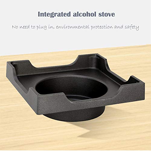 YLCJ Parrilla Barbacoa PortáTil, Estufa Alcohol Madera DoméStica JaponéS-Coreana, BBQ Parrilla,Utilizada para Mesa De Comedor Interior, Camping, Parrilla De JardíN Al Aire Libre-23 * 23 * 9.7 cm