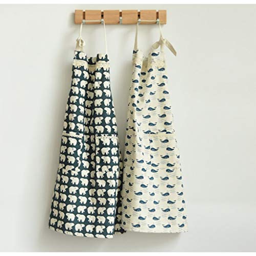 YLCJ Salchichas de Cocina Sencillas Cocinera Encantadora Hembra antifouling Saludable Café de Moda Ropa de Trabajo de Negocios (Color: Patrón de Ballena)