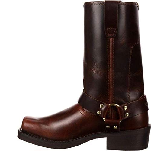 YLYT Occidental De Las Botas De Cuero De Los Hombres Retro Botas De Motorista Botas Fuerte Y Resistente Al Desgaste Tamaño Reino Unido 6-12 Adecuado para Tendencias Mayoría De Los Hombres De,Negro,39
