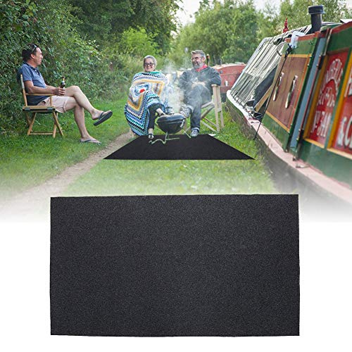 Ymiko Resistente al Fuego Barbacoa de Gas a Prueba de Calor Parrilla de Salpicaduras Mat Mat Patio Trasero Piso Alfombra Protectora Horno Protector Liner