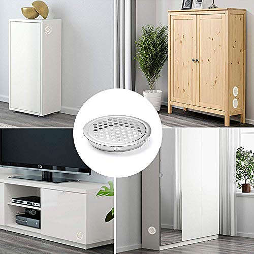 Ymwave 20 Piezas Rejillas Ventilacion Redondas de Malla Agujero Redondo Rejilla de Ventilación para Baño Cocina