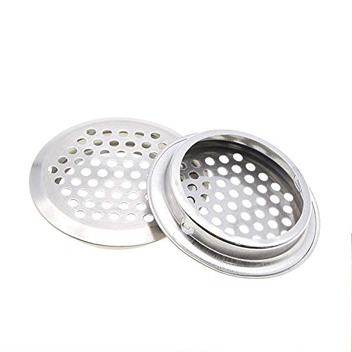 Ymwave 20 Piezas Rejillas Ventilacion Redondas de Malla Agujero Redondo Rejilla de Ventilación para Baño Cocina