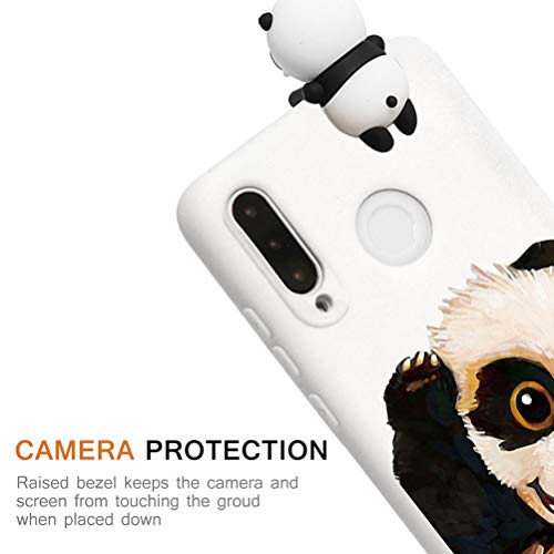 Yoedge Funda para Huawei P20 Lite, Silicona Cárcasa 3D Animal Muñecas Toy con Dibujos Antigolpes de Diseño Suave TPU Ultrafina Case Cover Fundas Movil para Huawei P20 Lite 5,84", Panda 1