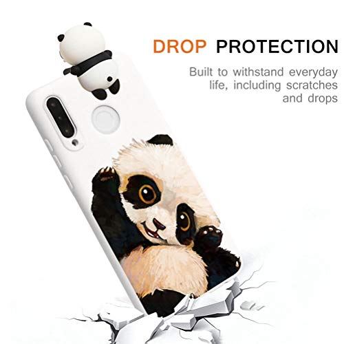Yoedge Funda para Huawei P20 Lite, Silicona Cárcasa 3D Animal Muñecas Toy con Dibujos Antigolpes de Diseño Suave TPU Ultrafina Case Cover Fundas Movil para Huawei P20 Lite 5,84", Panda 1