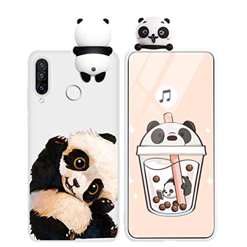 Yoedge Funda para Huawei P20 Lite, Silicona Cárcasa 3D Animal Muñecas Toy con Dibujos Antigolpes de Diseño Suave TPU Ultrafina Case Cover Fundas Movil para Huawei P20 Lite 5,84", Panda 1