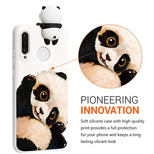 Yoedge Funda para Huawei P20 Lite, Silicona Cárcasa 3D Animal Muñecas Toy con Dibujos Antigolpes de Diseño Suave TPU Ultrafina Case Cover Fundas Movil para Huawei P20 Lite 5,84", Panda 1