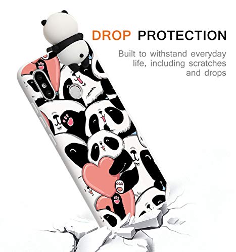 Yoedge Funda para Xiaomi Redmi Note 8T, Silicona Cárcasa 3D Animal Muñecas Toy con Dibujos Antigolpes de Diseño Suave TPU Ultrafina Case Fundas Movil para Xiaomi Redmi Note 8T 6,3", Panda 3