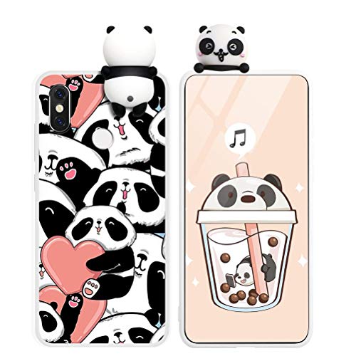 Yoedge Funda para Xiaomi Redmi Note 8T, Silicona Cárcasa 3D Animal Muñecas Toy con Dibujos Antigolpes de Diseño Suave TPU Ultrafina Case Fundas Movil para Xiaomi Redmi Note 8T 6,3", Panda 3